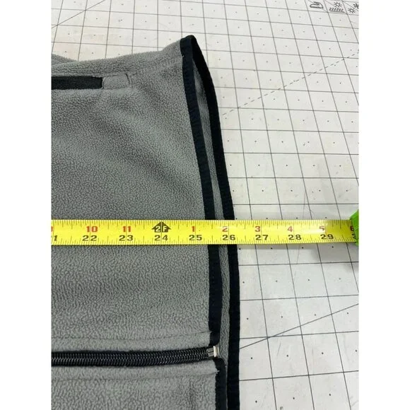 Timberland Mens Gray Full-Zip Fleece Vest L With Pockets - Picture 8 of 8